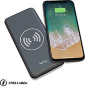 VRi X3 Powerbank draadloze oplader grijs - 10.000 mAh - 18W snelladen met QualComm 3.0 voor o.a. iPhone, Samsung, OPPO, OnePlus, Huawei, LG en Sony.