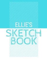 Ellie's Sketchbook: Personalized blue sketchbook with name