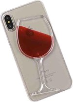 GadgetBay Doorzichtig hardcase wijn hoesje iPhone X XS cover