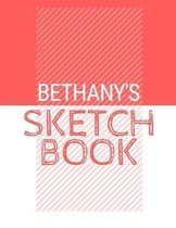 Bethany's Sketchbook: Personalized red sketchbook with name