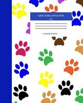 Wide Ruled Notebook Dog Composition Book