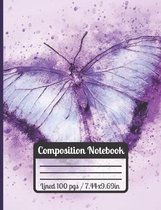 Composition Notebook: PURPLE BUTTERFLY