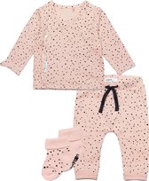 Noppies  SET (4delig) Broek, Shirt en Sokken Peach met stip - Maat 68