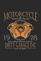 Motorcycle engine motor dirty garage live to ride