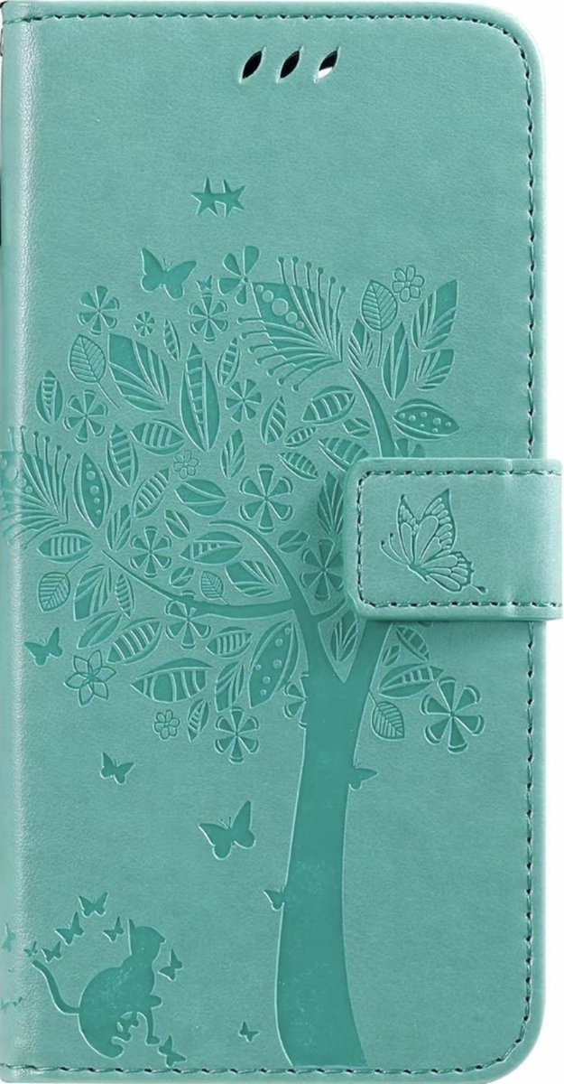 Geschikt voor Samsung Galaxy S10 Lite Bookcase - Groen - Bloemen - Portemonnee Hoesje