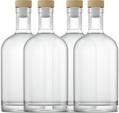 Cocktails by Nina - Oslo fles- 4 stuks - 750ml - Zilveren kurkdop
