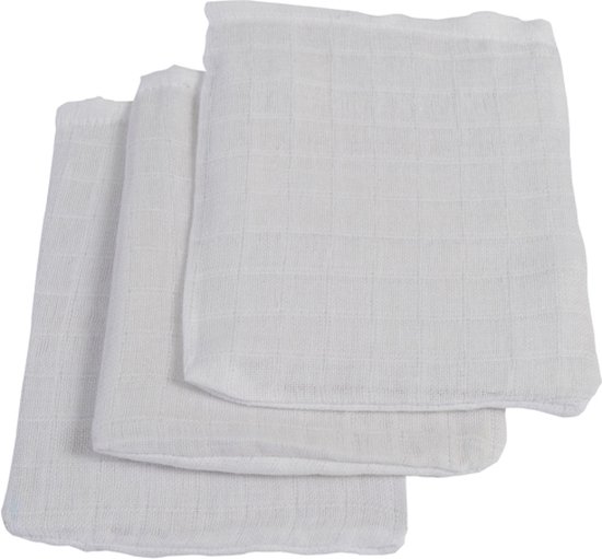 Jollein Washandje Hydrofiel Wit (3pack) van Jollein — afbeelding 2