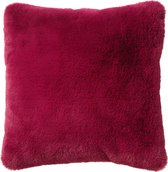 ZAYA - Sierkussen unikleur 45x45 cm - Red Plum - roze - superzacht - Inclusief binnenkussen