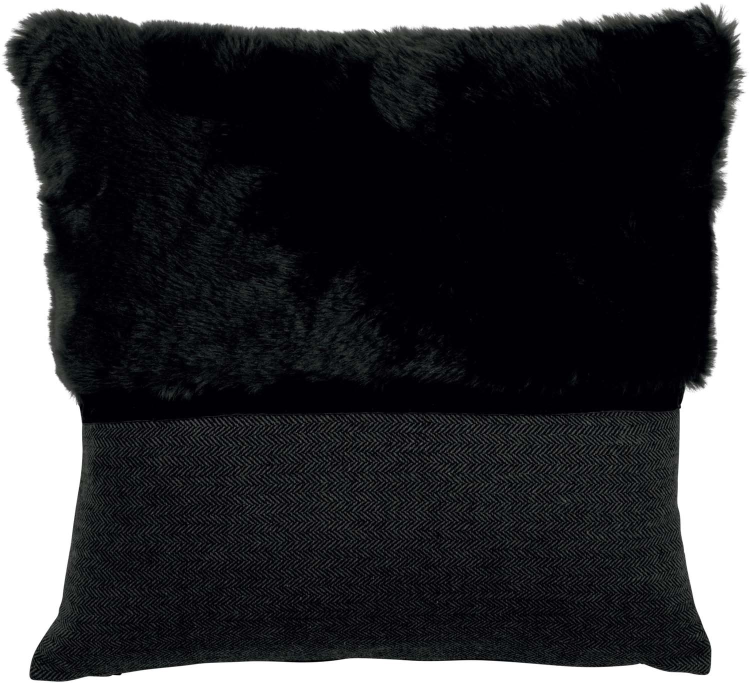 Dutch Decor ANGELA - Kussenhoes 45x45 cm - zwart - met rits