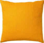 Dutch Decor JAMES - Sierkussen 45x45 cm - duurzaam katoen – effen kleur - Golden Glow - geel - Inclusief binnenkussen