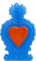 Kitsch Kitchen Kaars Milagro Hart - blauw