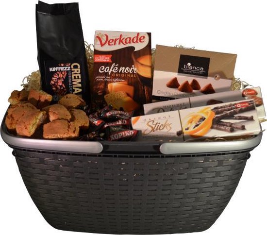 Koffiezz Altijd Goed Cadeau Mand Met Koffie En Lekkernijen Voor Een 