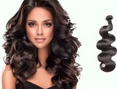 Raw Indian wavy hair 12 inch / 30 cm natural brown