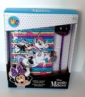 Disney Minnie Mouse Secret Glitter Diary avec stylo