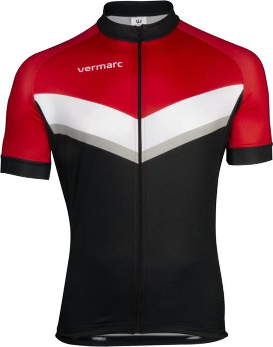 Vermarc Sports Fietsshirt Vermarc Puntino Spl Trui Km Lr Zwart/Rood - Maat: S, Kleur: Rood