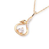 Hemels juwelier- 14k geelgouden ketting met hanger- Dames- Goud- HML675 - Cadeautje- Zwaan