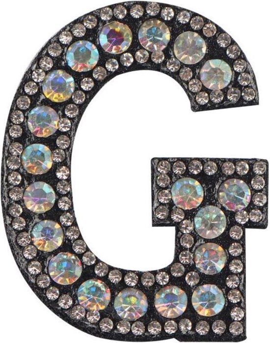 Strass Applicatie Alfabet Letter 45 Cm Hoog A Tm Z Letter G