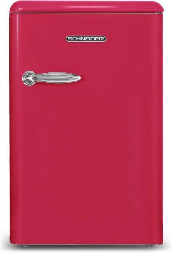 Koelkast: ​SCHNEIDER CONSUMER SCTT115VHAW combi-koelkast Vrijstaand 109 l E Roze, van het merk Schneider Comsumer
