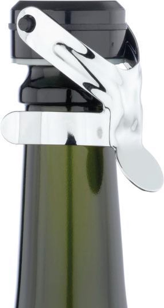 Bouchon Champagne En Plastique Chromé/Noir WESTMARK