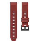 Siliconen Bandje QuickFit 22mm - Rood - Geschikt voor Garmin Fenix 5/6 (5/6 Plus & Sapphire) - Forerunner 935/945 - En Meer Modellen