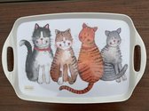 Alex Clark Dienblad Large Cats ~ Melamine Tray Katten