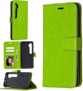 Voor Xiaomi Mi Note 10 Lite Crazy Horse Texture Horizontale Flip Leather Case met houder & kaartsleuven & portemonnee & fotolijst (groen)