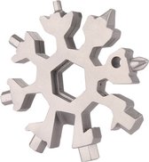 18-in-1 Multi-tool Portable Outdoor Octagonal Snowflake EDC Tool Wrench Mini-schroevendraaier (wit)