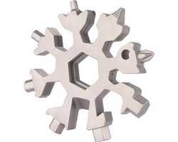 18-in-1 Multi-tool Portable Outdoor Octagonal Snowflake EDC Tool Wrench Mini-schroevendraaier (wit)