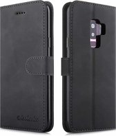 Voor Galaxy S9 + Diaobaolee Pure Fresh Texture Horizontale Flip Leather Case, met houder & kaartsleuf & portemonnee & fotolijst (zwart)