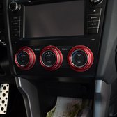 3 stks auto aluminium airconditioner knop case voor subaru (rood)