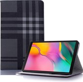 Geruite textuur horizontale flip lederen tas met houder & kaartsleuven & portemonnee voor Galaxy Tab A 8.0 (2019) / T295 (grijs)