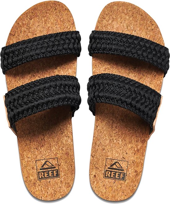 Reef Slippers - Maat 41 - Vrouwen - Zwart/Licht bruin | bol.com