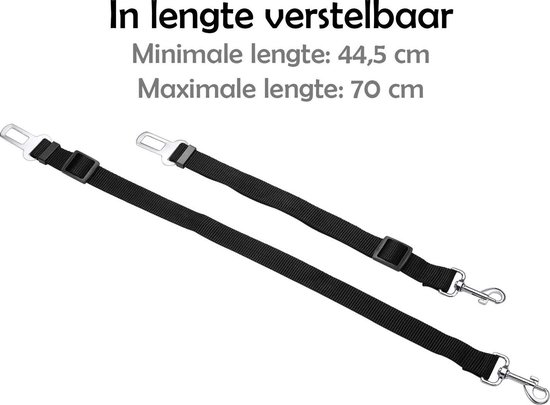 Chiens Car Seat Belt chien réglable Leash Siège d'auto Ceinture universel chien Ceinture - Zwart