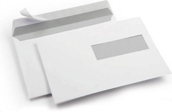 Vensterenvelop C5 162 x 229 mm zelfklevend wit 500 stuks 80 gram venster  rechts | bol.com