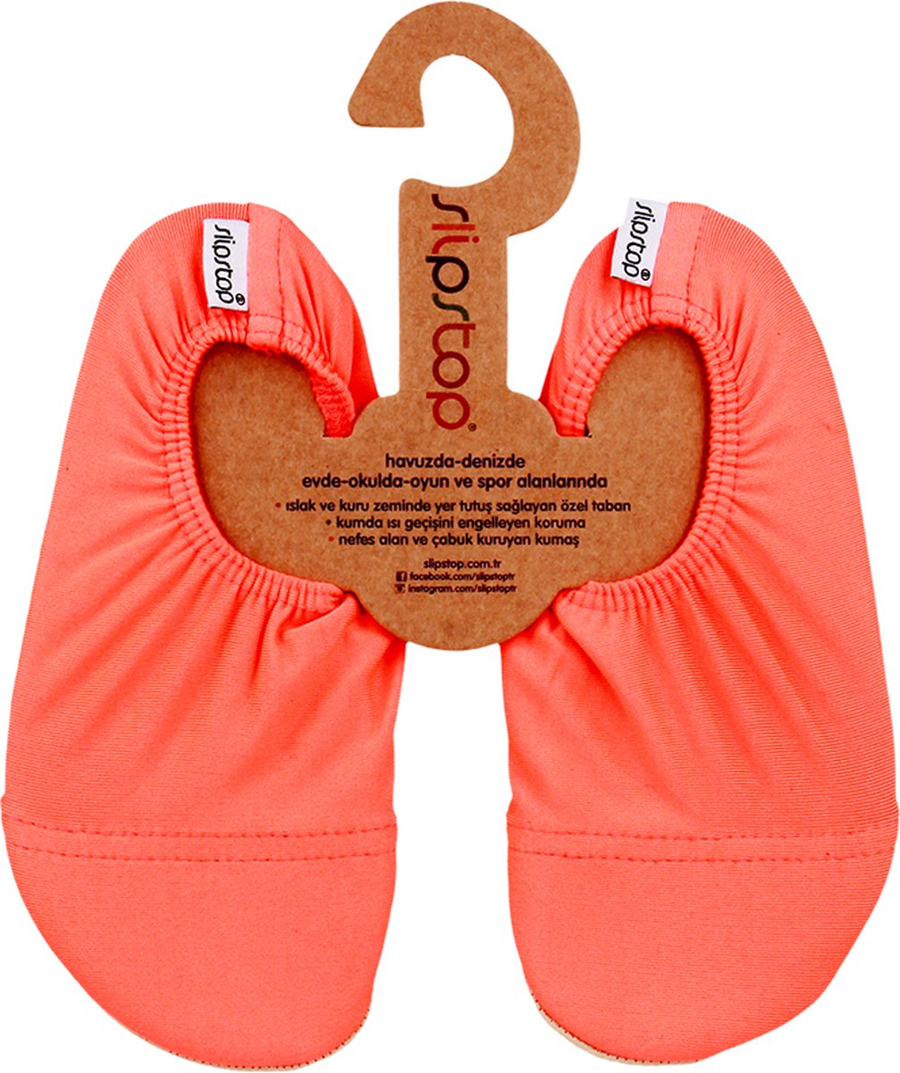 Slipstop antislip waterschoen Neon Orange - Maat S 24-26
