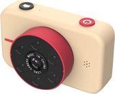 4K HD Mini-kindercamera Dubbele camera voor en achter 50 miljoen pixels digitale camera (abrikoos)