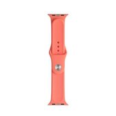 Voor Apple Watch Series 6 & SE & 5 & 4 40 mm / 3 & 2 & 1 38 mm Mutural vloeibare siliconen horlogeband (oranje)