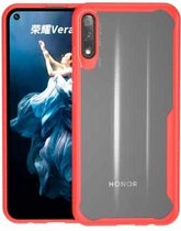 Voor Huawei Honor V30 Tang-serie transparante pc + TPU volledige dekking schokbestendige beschermhoes (rood)