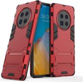 Voor Huawei Mate 40 PC + TPU Twee-in-één onzichtbare beugel schokbestendige beschermhoes (rood)