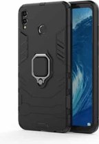 PC + TPU schokbestendige beschermhoes voor Huawei Honor 8X Max, met magnetische ringhouder (zwart)