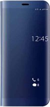 Voor Huawei Mate 10 Galvaniseren PC + PU Horizontale flip-beschermhoes met standaardhouder & slaap- / wekfunctie (blauw)