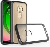 Voor Motorola G7Play (EU-versie) Krasbestendig TPU + acryl beschermhoes (zwart)