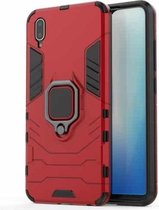 PC + TPU schokbestendige beschermhoes met magnetische ringhouder voor Vivo Y93 (rood)