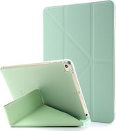 Voor iPad Mini 4 Airbag Vervorming Horizontale Flip Leren Case met Houder (Mintgroen)