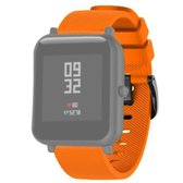 20 mm voor Huami Amazfit GTS / Samsung Galaxy Watch Active 2 / Gear Sport siliconen band (oranje)