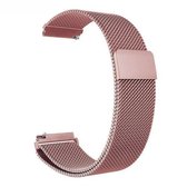 Voor Huami Amazfit GTS 22mm Milanese magnetische metalen vervangende band horlogeband (roze)