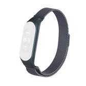 Voor Xiaomi Mi Band 5 Milano Magnetische roestvrijstalen band in effen kleur (titaniumgrijs)