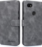 Voor Google Pixel 3 Lite Diaobaolee Pure Fresh Texture Horizontale Flip Leather Case, met houder & kaartsleuf & portemonnee & fotolijst (grijs)