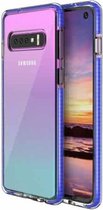 Voor Samsung Galaxy S10 TPU tweekleurige schokbestendige beschermhoes (blauw)