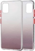 Voor Samsung Galaxy A51 Gradiënt schokbestendig TPU-hoesje met afneembare knoppen (bruin)